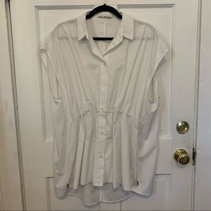 Acne Studios White Drawstring Tunic Short Sleeved Shirt | Excellent condition!